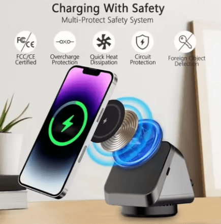 알리 맥세이프 360° 회전 3 in 1 무선 충전 스탠드