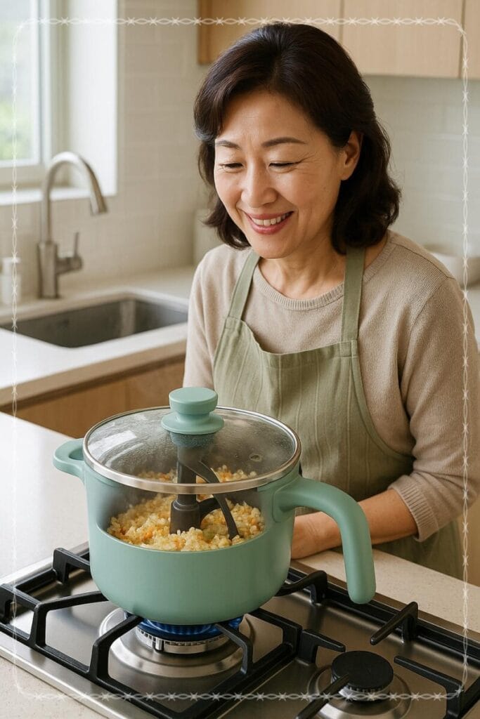 바이탈플랜트 롤팬 인덕션 뉴오리지널 자동회전냄비 민트 1주일 사용 후기 6 이런 분께 추천드려요 볶음/조림/국물 요리 자주 하는 30~50대 주부님손목 힘이 약하거나 요리 반복 동작이 부담스러운 분 건강, 내구성, 간편한 세척 모두 챙기고 싶은 분 주방 인테리어도 신경 쓰는 감성파